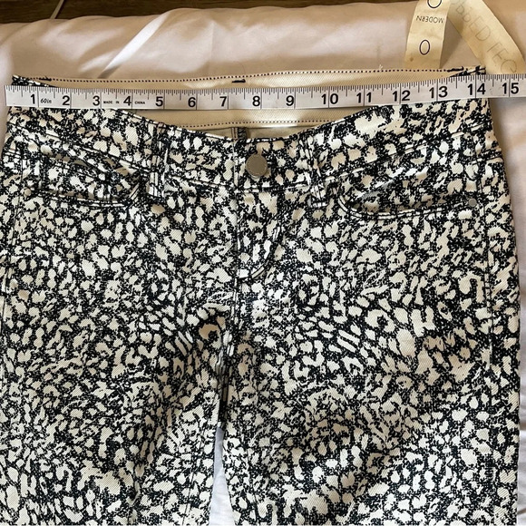 Ann Taylor Factory sz 0 Black White Signature Cropped Pants - Picture 11 of 13